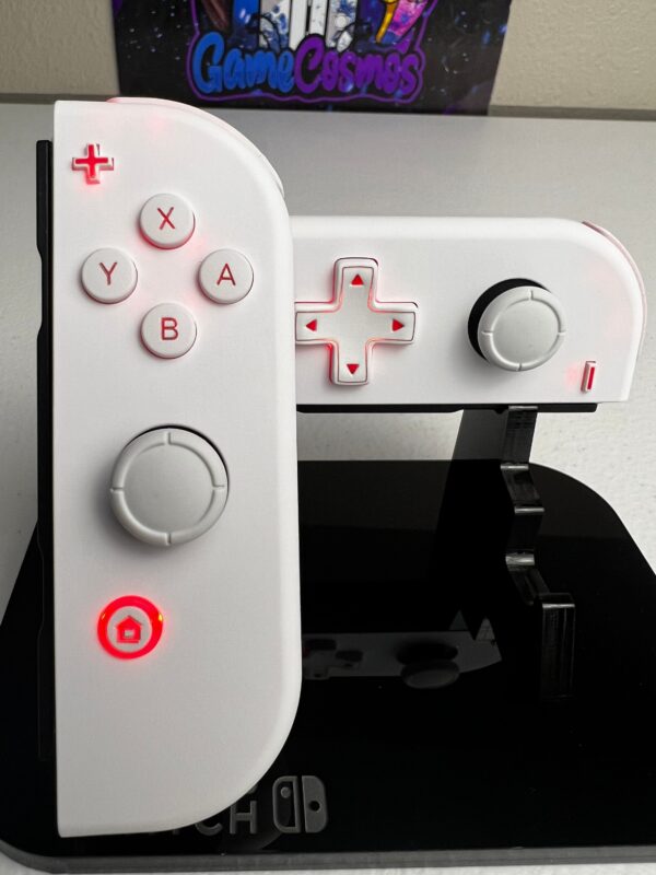 Soft Touch White DPAD - RGB LED - Custom Joycons for the Nintend Switch - Image 4