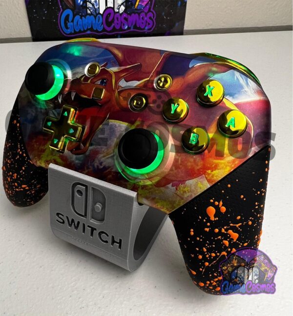 Fire Type Anime Theme - RGB LED - Custom Wireless Pro Controller for The Switch Or PC - Image 2