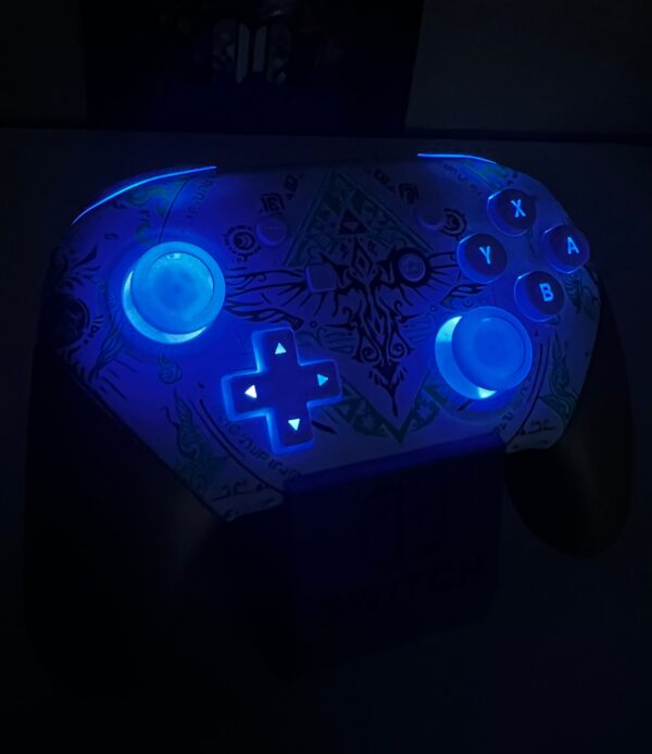 Zelda TOTK - RGB LeD - Glow in the Dark - Custom Pro Controller for The Switch or PC - Image 4