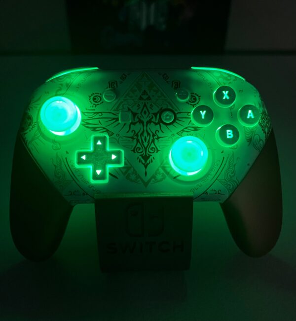 Zelda TOTK - RGB LeD - Glow in the Dark - Custom Pro Controller for The Switch or PC - Image 5