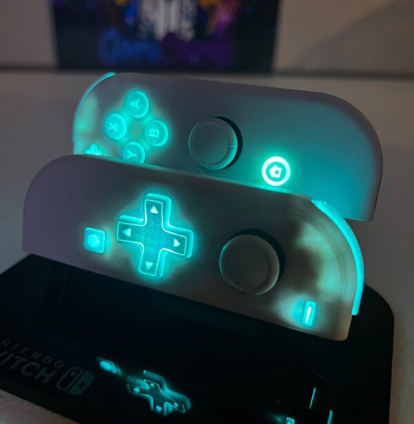 Soft Touch Sakura Pink - RGB LED - Custom Joycons for the Nintend Switch - Image 5