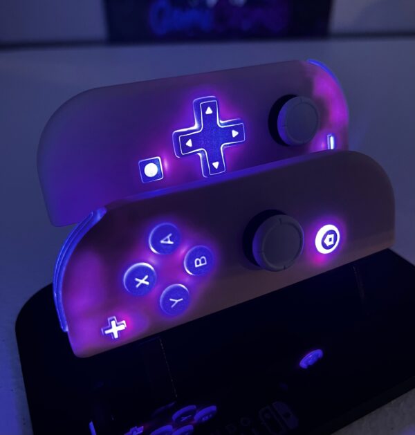 Soft Touch Sakura Pink - RGB LED - Custom Joycons for the Nintend Switch - Image 2