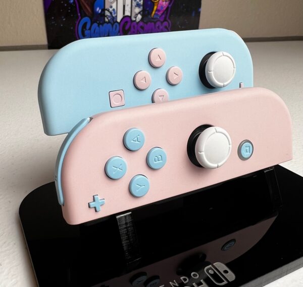 Cute pastel theme - Sakura pink heaven blue - Custom Joycons for Nintend Switch - Image 2