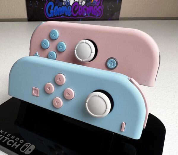 Cute pastel theme - Sakura pink heaven blue - Custom Joycons for Nintend Switch - Image 3