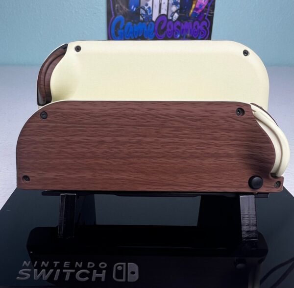 Woodgrain & Cream - Soft Touch Finish - Custom Joycons for Nintend Switch - Image 5