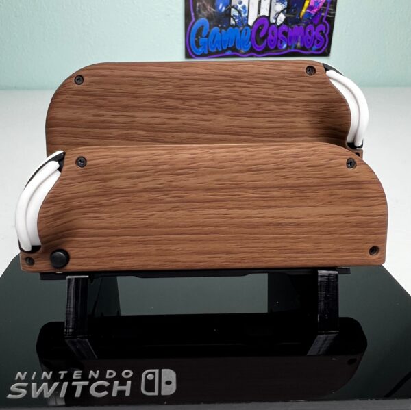 Woodgrain Soft Touch - White Accents - Custom Joycons for Nintend Switch - Image 2
