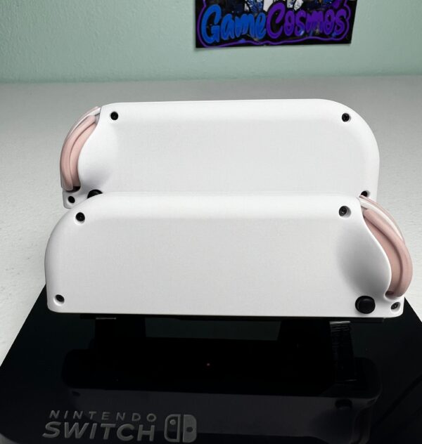 Pure White Soft Touch - Colorful hearts - Custom Joycons for the Nintend Switch - Image 3