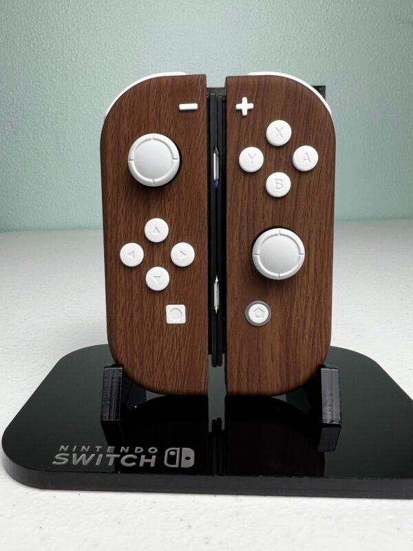 Woodgrain Soft Touch - White Accents - Custom Joycons for Nintend Switch - Image 5
