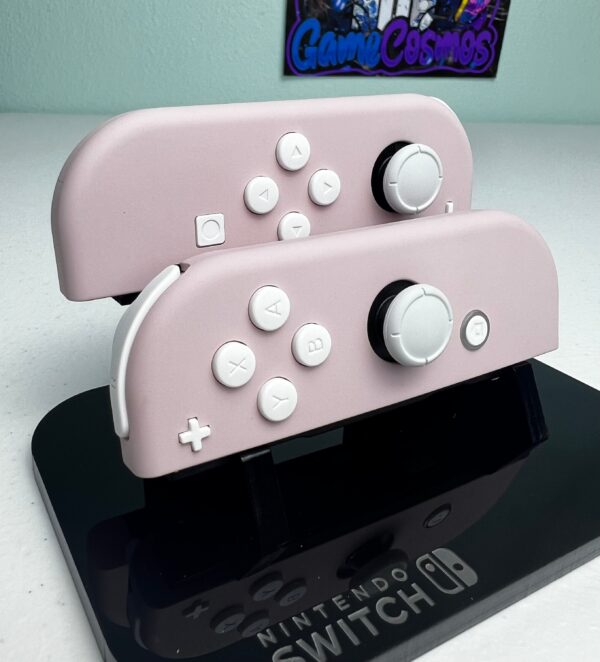 Soft Touch Sakura Pink - White Accents - Custom Joycons for the Nintend Switch - Image 4