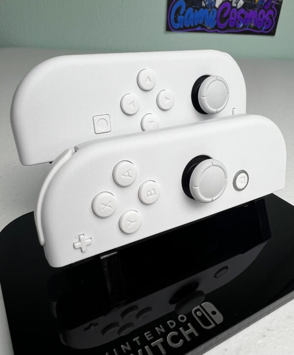 Pure White Soft Touch - Pastel Accents - Custom Joycons for Nintend Switch - Image 3
