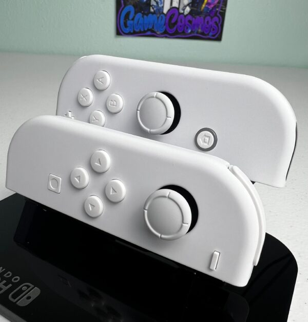 Pure White Soft Touch - Pastel Accents - Custom Joycons for Nintend Switch - Image 4