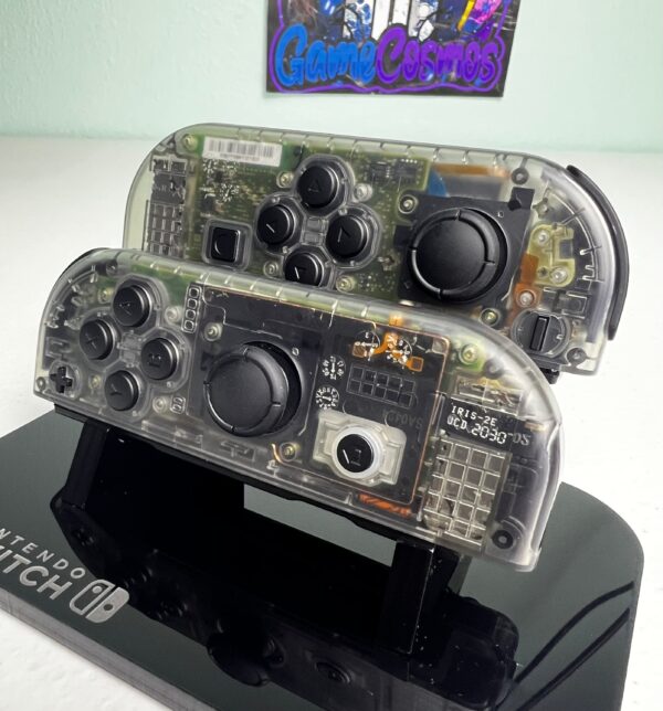 Transparent Smoke Clear - Black Accents - Custom Joycons for the Nintend Switch - Image 4