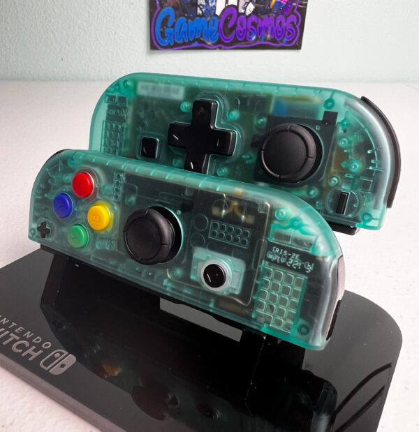 Clear Emerald Green - DPAD W Colorful ABXY - Custom Joycons for Nintend Switch - Image 4