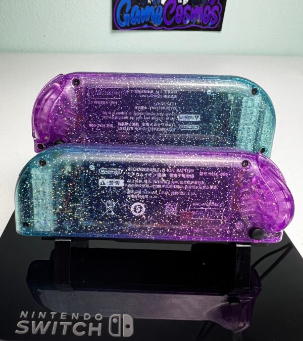 Two-Tone Glossy Glitter - Purple & Blue - Custom Joycons for the Nintend Switch - Image 5