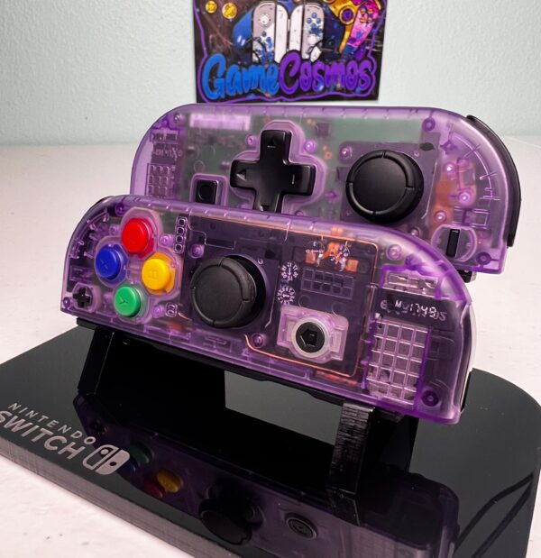 Atomic Purple - DPAD W/ Colorful ABXY - Custom Joycons for the Nintend Switch - Image 4