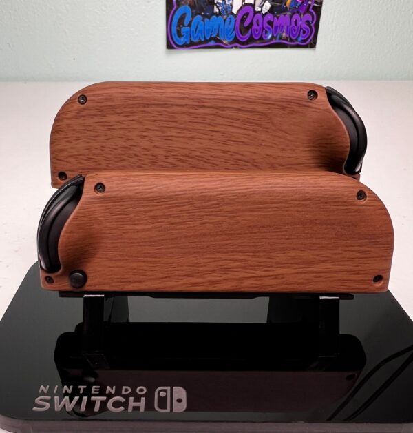 Woodgrain Soft Touch - DPAD Black Accents - Custom Joycons for the Nintend Switch - Image 5