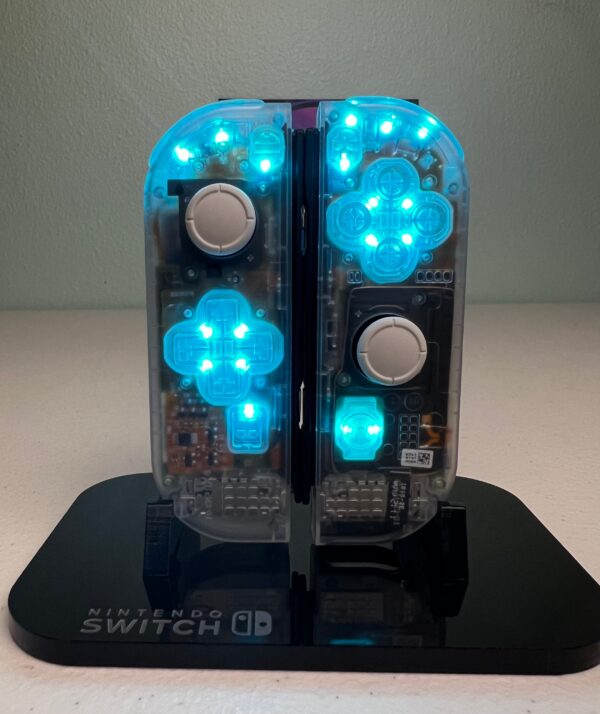 Transparent Clear - RGB LED - Custom Joycons for the Nintend Switch - Image 3