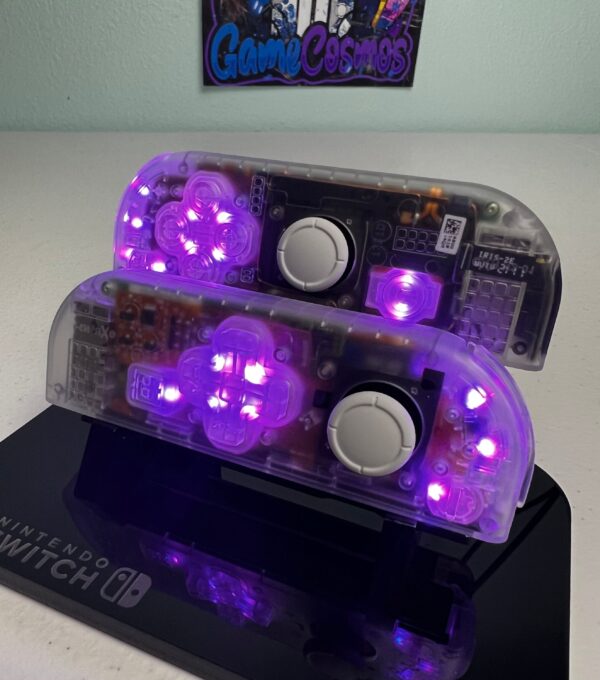 Transparent Clear - RGB LED - Custom Joycons for the Nintend Switch - Image 4
