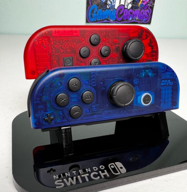 Clear Red Blue - Black Accents - Custom Joycons for the Nintend Switch - Image 3