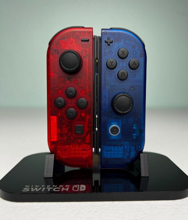 Clear Red Blue - Black Accents - Custom Joycons for the Nintend Switch - Image 5