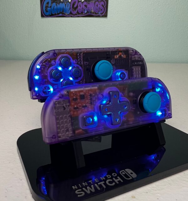 Atomic Purple Chameleon - RGB LED - Custom Joycons for the Nintend Switch - Image 2