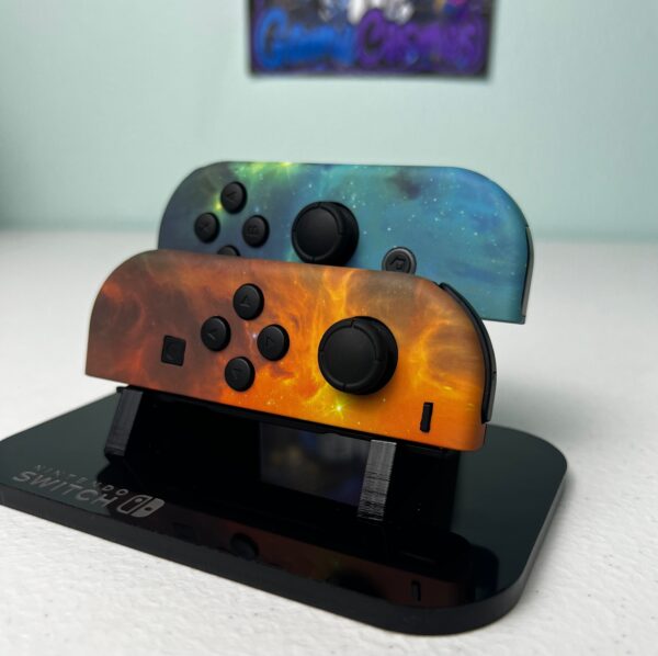Galaxy Nebula - Black Accents - Custom joycons for the Nintend Switch - Image 5