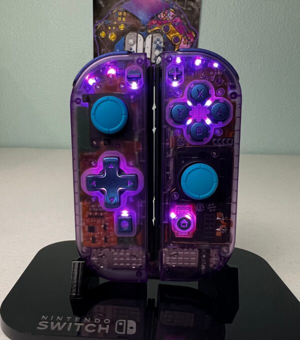 Atomic Purple Chameleon - RGB LED - Custom Joycons for the Nintend Switch - Image 3