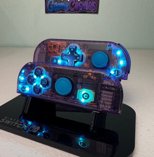Atomic Purple Chameleon - RGB LED - Custom Joycons for the Nintend Switch - Image 4