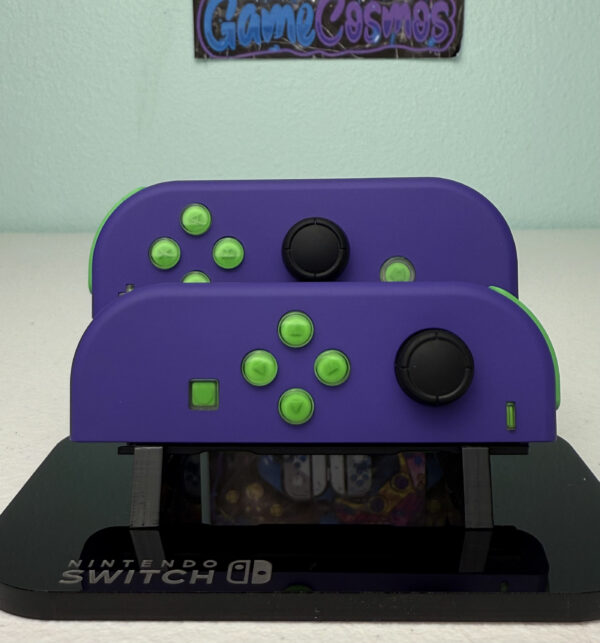 Soft Touch Purple - Lime Jelly Buttons - Custom Joycons for the Nintend Switch - Image 3