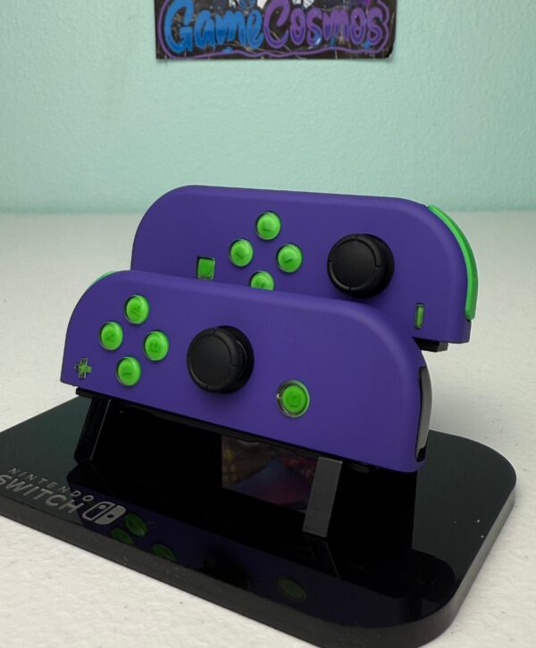 Soft Touch Purple - Lime Jelly Buttons - Custom Joycons for the Nintend Switch - Image 4