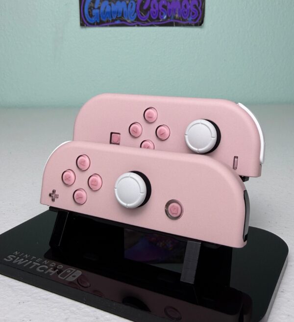 Sakura Pink + Jelly Buttons - White accents - Custom Joycons for the Nintend Switch - Image 2