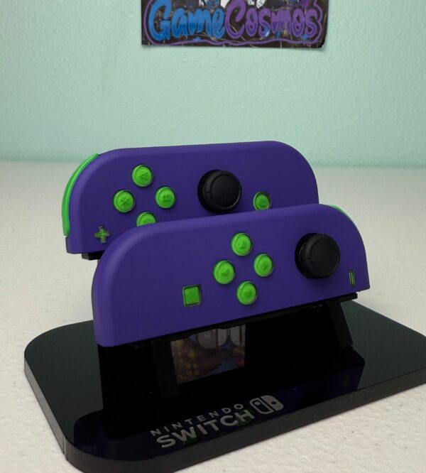 Soft Touch Purple - Lime Jelly Buttons - Custom Joycons for the Nintend Switch - Image 6
