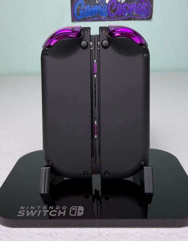 Soft Touch Black - Purple Chrome - Custom Joycons for the Nintend Switch - Image 3