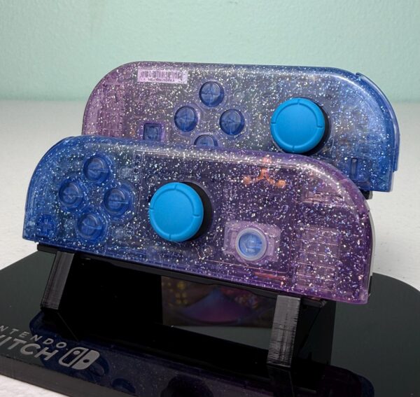 Two-Tone Glossy Glitter - Blue & Purple - Custom Joycons for the Nintend Switch - Image 2