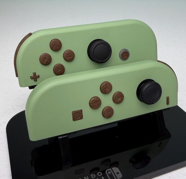 Matcha Green - Woodgrain Accents - Custom Joycons for the Nintend Switch - Image 4