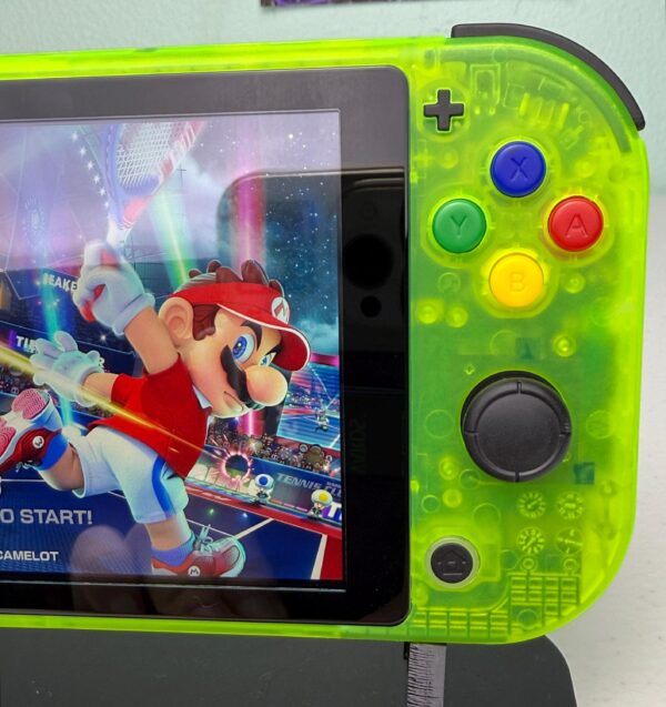 Transparent Lime Green - Black accents Colorful ABXY - Custom Switch Lite - Image 4