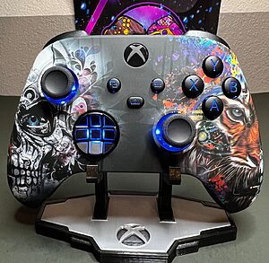 LASToNE NoRESTOCK - Tiger Skull - RGB LED - Custom Wireless Controller for Xbox Or PC
