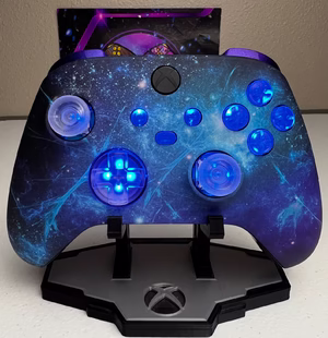 Galaxy Blue Nebula - RGB LED - Custom Wireless Controller for Xbox Or PC