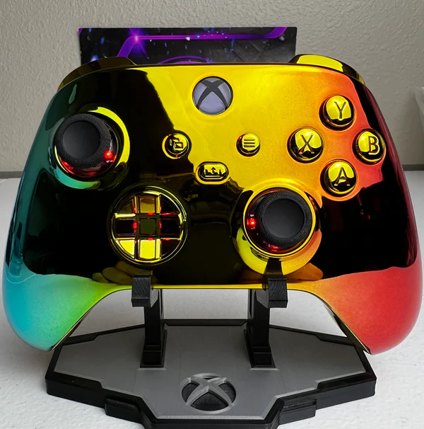 Chrome Gradient Tri Color - RGB LED - Custom Wireless Controller for Xbox Or PC