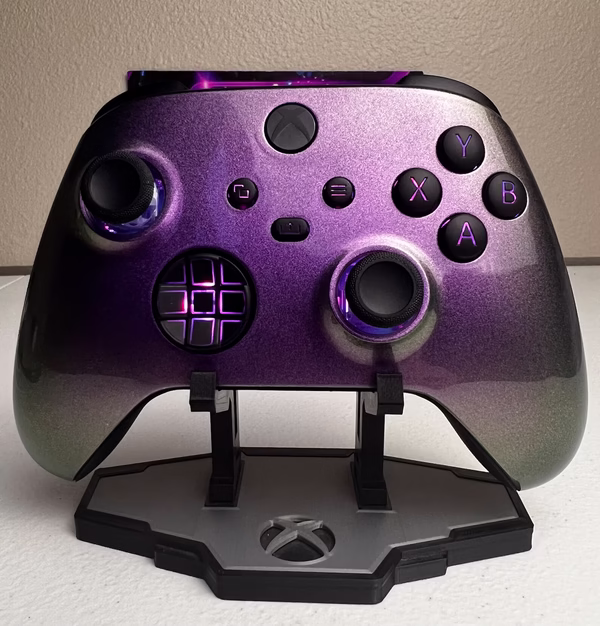 Two-Tone Chameleon Pink Green - RGB LED - Custom Wireless Controller for Xbox Or PC
