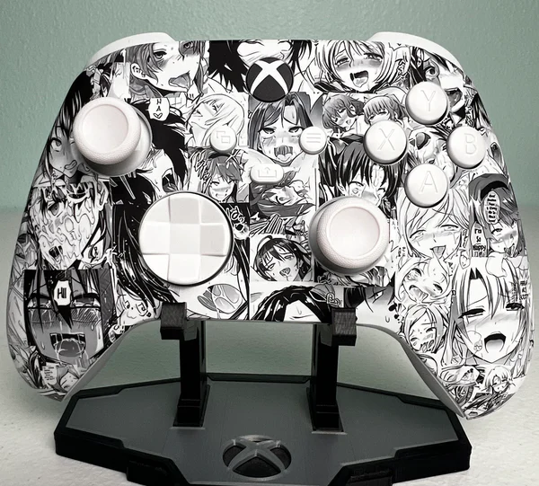 Ahegao - Soft White - Custom Wireless Controller for Xbox Or PC