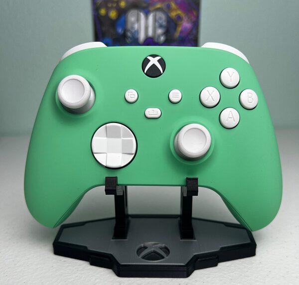 Soft Touch Mint Green - White Accent - Custom Wireless Controller For Xbox Or PC