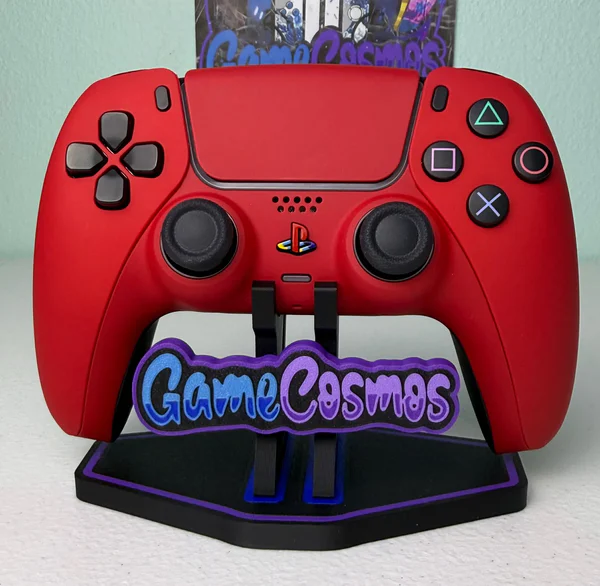 Custom Retro PS Theme - Passion Red - Custom Wireless Controller for PS5 Or PC