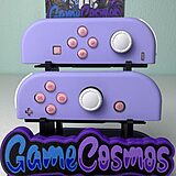 Violet W/ Jelly Buttons - Pink accents - Custom Joycons for the Nintend Switch