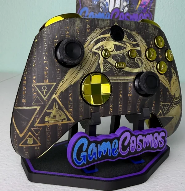 Egyptian theme - RGB LED - Gold Chrome - Custom Wireless Controller for Xbox Or PC - Image 3