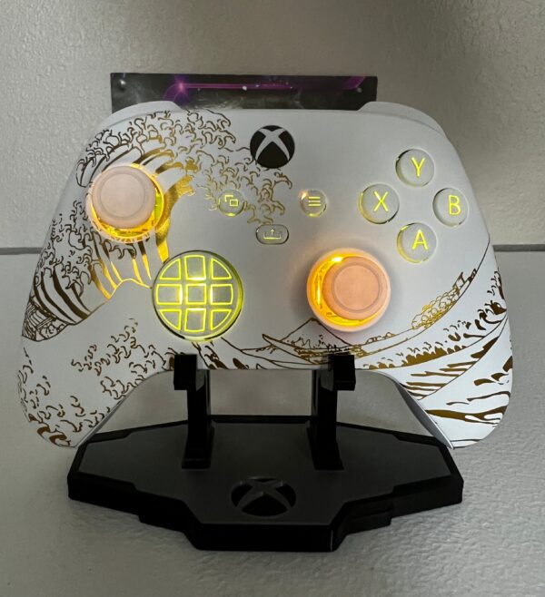 Golden Wave White Kanagawa - RGB LED - Custom Wireless Controller for Xbox Or PC - Image 5