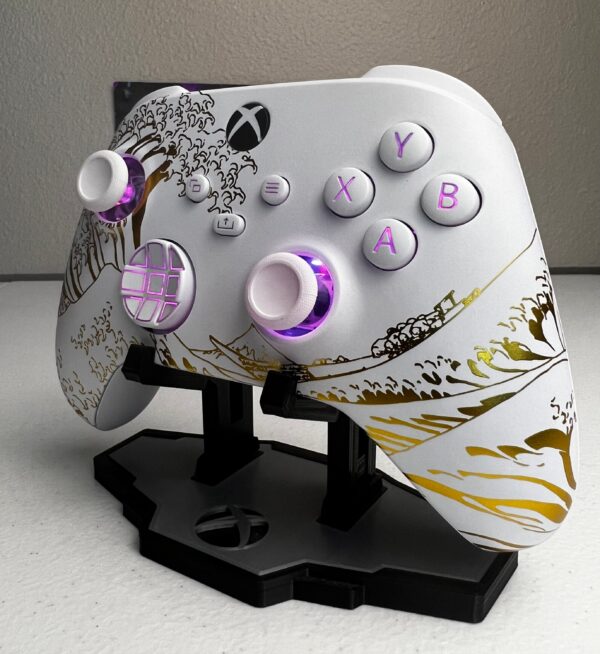 Golden Wave White Kanagawa - RGB LED - Custom Wireless Controller for Xbox Or PC - Image 2