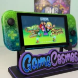 Glossy Glitter Transparent - Gradient Blue Green - Custom Switch Lite