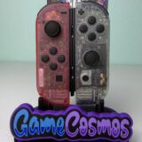 Clear Pink & Clear - Black Accents - Custom Joycons for the Nintend Switch