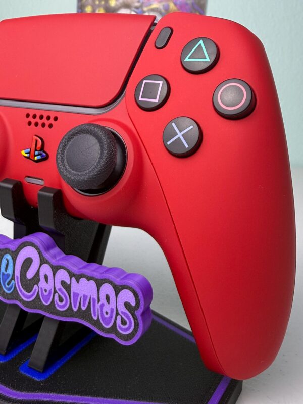 Custom Retro PS Theme - Passion Red - Custom Wireless Controller for PS5 Or PC - Image 2